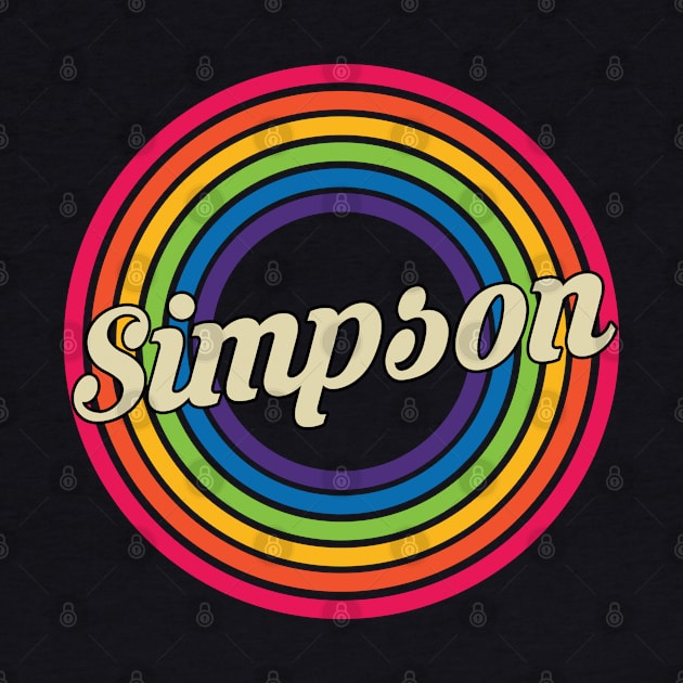 Simpson - Retro Rainbow Style by MaydenArt